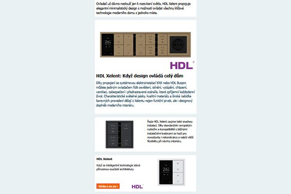 HDL Xelent: Když design ovládá celý dům