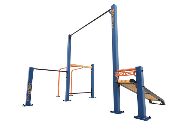 Zahradní workout RVL13 ROG Battle bar s bradly