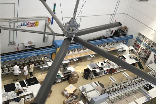 HVLS destratifikátory