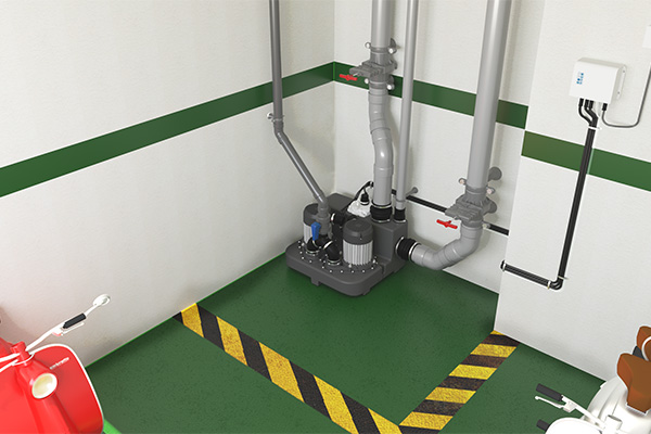 Přečerpávací stanice Sanicubic GR HP